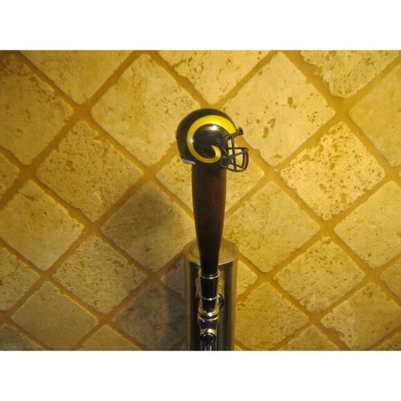 NFL Rams Beer Tap Handle Team Los Angeles Football Kegerator Brown Wood - Picture 4 of 4